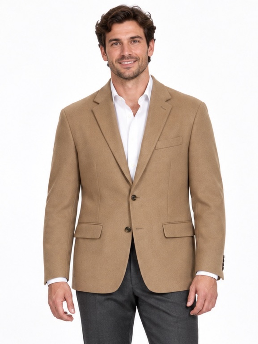 Banana Republic & Mario Bellucci Heritage Wool Blend Slim Fit Blazer Camel 38 S